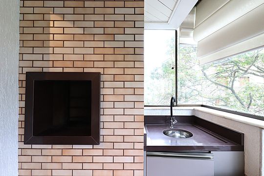 Sala - Churrasqueira de apartamento à venda com 3 quartos, 106m² em Petrópolis, Porto Alegre