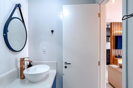 Banheiro de apartamento à venda com 2 quartos, 65m² em Vila Zilda, São Paulo