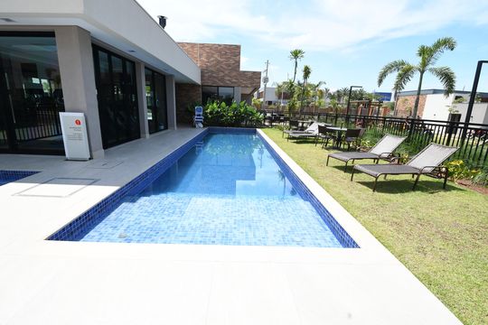 Área comum - Piscina de casa de condomínio à venda com 3 quartos, 225m² em Condomínio Reserva Alpha Galleria, Campinas
