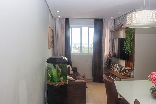 Sala de apartamento à venda com 3 quartos, 53m² em Veleiros, São Paulo