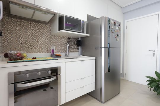 Cozinha de apartamento para alugar com 1 quarto, 38m² em Vila Andrade, São Paulo