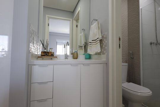 Banheiro de apartamento para alugar com 1 quarto, 38m² em Vila Andrade, São Paulo