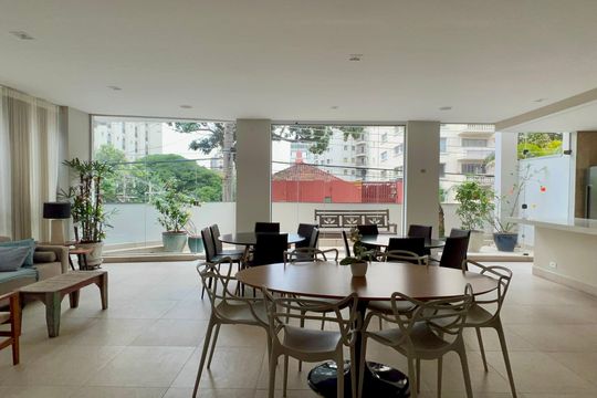 Salão de Festas de apartamento à venda com 3 quartos, 212m² em Jardim Paulista, São Paulo