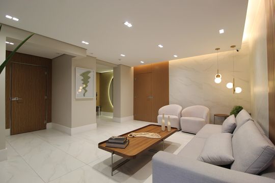 Hall Social de kitnet/studio à venda com 1 quarto, 37m² em Indianópolis, São Paulo