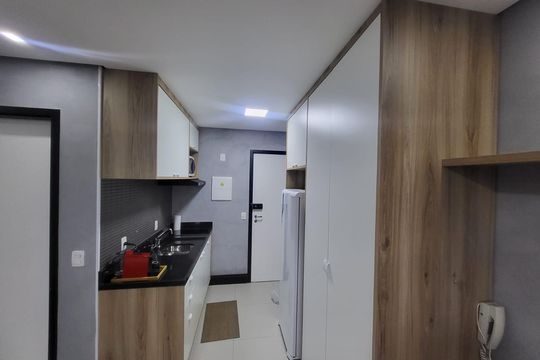 Cozinha de kitnet/studio à venda com 1 quarto, 30m² em Centro Histórico de São Paulo, São Paulo