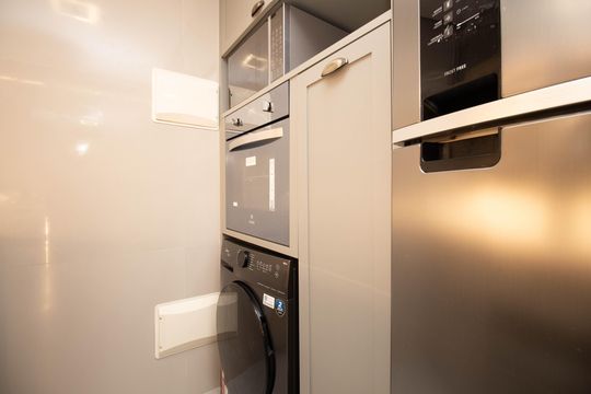 Cozinha de kitnet/studio para alugar com 1 quarto, 35m² em Asa Norte, Brasília