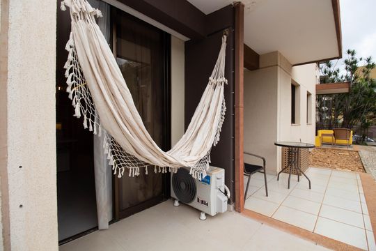 Varanda de kitnet/studio para alugar com 1 quarto, 35m² em Asa Norte, Brasília