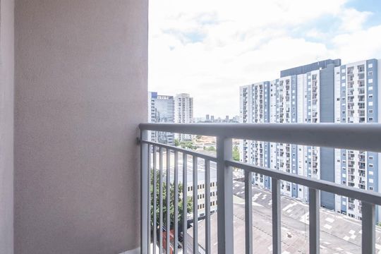 Sacada de apartamento à venda com 1 quarto, 28m² em Jardim Caravelas, São Paulo