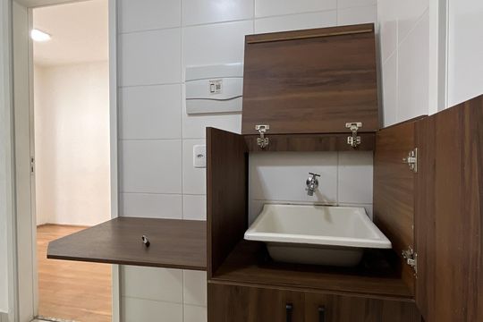 Sala/Cozinha de apartamento para alugar com 1 quarto, 29m² em Vila Palmeiras, São Paulo