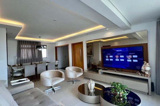sala  de apartamento à venda com 4 quartos, 145m² em Ipiranga, Belo Horizonte