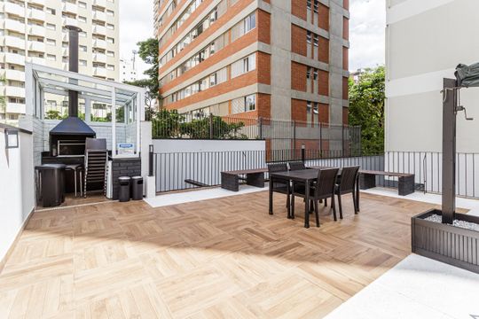 Área comum - Churrasqueira de apartamento à venda com 2 quartos, 87m² em Indianópolis, São Paulo