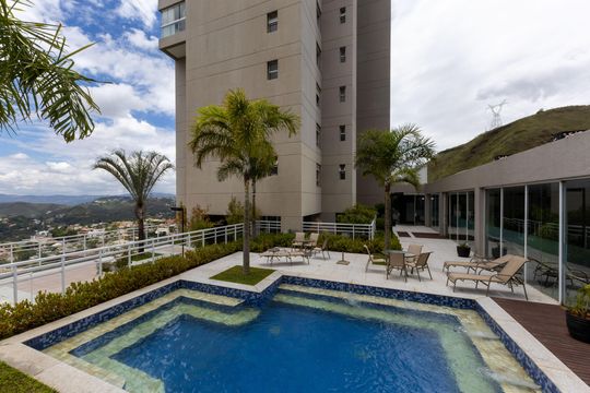 Área comum - Piscina 2  de apartamento à venda com 3 quartos, 220m² em Vila Castela, Nova Lima