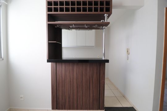 Cozinha de apartamento para alugar com 2 quartos, 50m² em Aclimação, Uberlândia