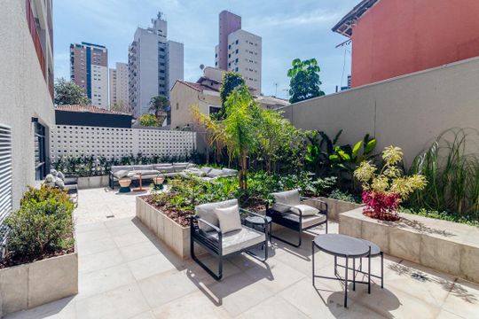 Área comum de apartamento à venda com 1 quarto, 28m² em Pinheiros, São Paulo