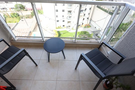 varanda de apartamento à venda com 1 quarto, 41m² em Vila Andrade, São Paulo