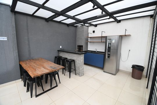 Área comum - Churrasqueira de kitnet/studio à venda com 1 quarto, 32m² em Botafogo, Campinas