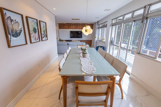 sala de apartamento à venda com 4 quartos, 196m² em São José, Belo Horizonte