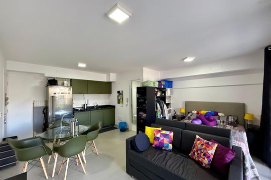 Sala de apartamento para alugar com 1 quarto, 41m² em Santo Amaro, São Paulo