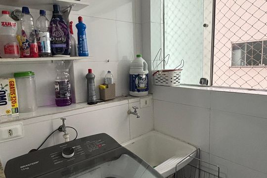 Área de Serviço de apartamento à venda com 3 quartos, 87m² em Vila Gilda, Santo André
