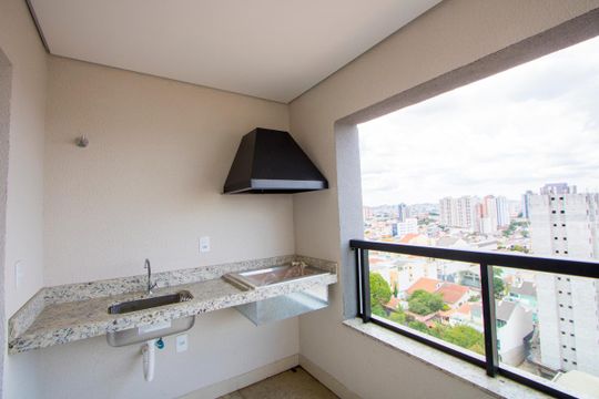Varanda gourmet de apartamento à venda com 2 quartos, 69m² em Parque das Nações, Santo André