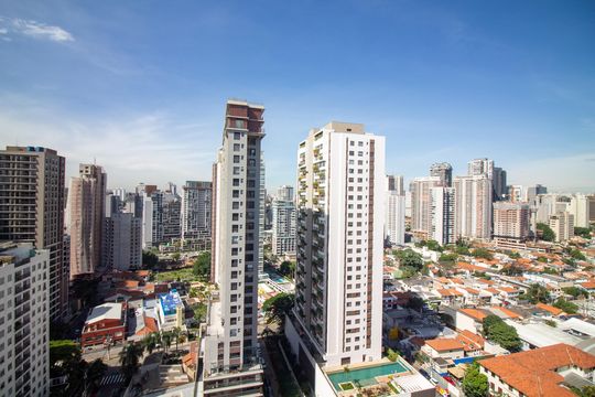 Terraço - Vista de kitnet/studio à venda com 1 quarto, 24m² em Santo Amaro, São Paulo