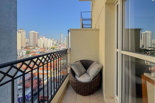 Varanda de apartamento à venda com 2 quartos, 80m² em Vila Gomes Cardim, São Paulo