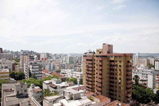Sala Vista de apartamento à venda com 1 quarto, 59m² em Independência, Porto Alegre