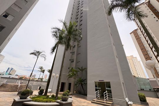 Fachada do bloco de apartamento à venda com 2 quartos, 70m² em Vila Helena, Santo André