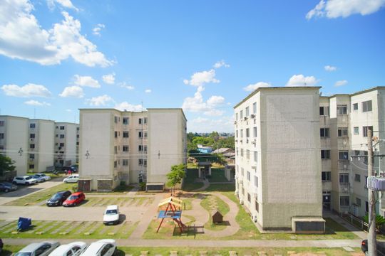 Vista da Sala de apartamento à venda com 2 quartos, 40m² em Santos Dumont, São Leopoldo