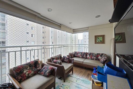 Varanda de apartamento à venda com 3 quartos, 128m² em Vila Leonor, Guarulhos