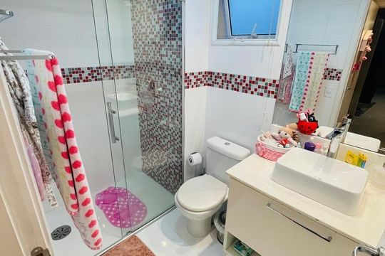 Banheiro de apartamento à venda com 3 quartos, 128m² em Vila Leonor, Guarulhos