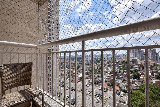 Varanda de apartamento à venda com 2 quartos, 56m² em Vila Sonia do Taboao, Taboão da Serra