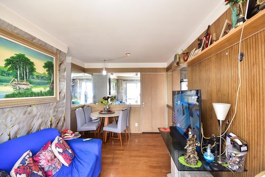 Sala de apartamento à venda com 2 quartos, 56m² em Vila Sonia do Taboao, Taboão da Serra