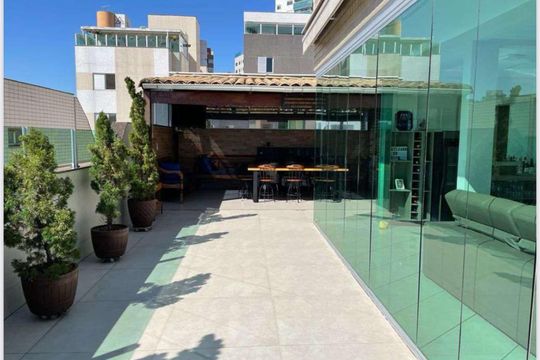 Terraço de apartamento à venda com 3 quartos, 175m² em Serra, Belo Horizonte