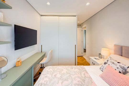 Suíte 1 de apartamento à venda com 2 quartos, 85m² em Vila Mariana, São Paulo