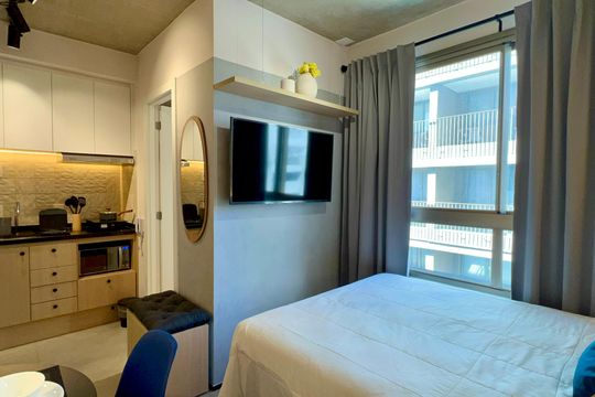 Studio de kitnet/studio para alugar com 1 quarto, 20m² em Cerqueira César, São Paulo
