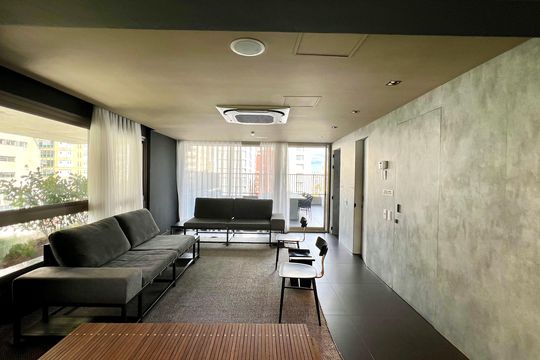 Área gourmet de kitnet/studio para alugar com 1 quarto, 20m² em Cerqueira César, São Paulo