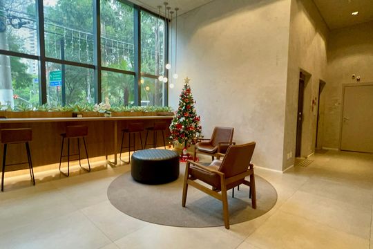 Hall de entrada de kitnet/studio para alugar com 1 quarto, 31m² em Pinheiros, São Paulo