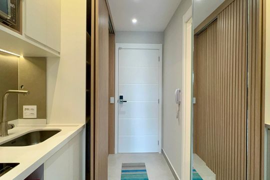 Cozinha de kitnet/studio para alugar com 1 quarto, 31m² em Pinheiros, São Paulo
