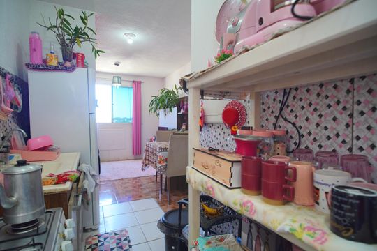 Cozinha de apartamento à venda com 2 quartos, 41m² em Santos Dumont, São Leopoldo