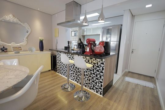 Cozinha de apartamento à venda com 3 quartos, 73m² em Jardim, Santo André