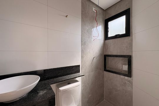 Banheiro Da suíte 2 de casa à venda com 4 quartos, 132m² em Utinga, Santo André