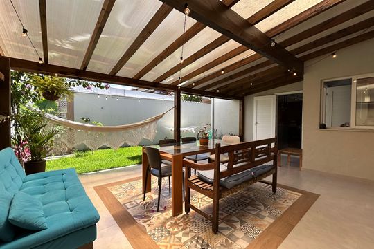 Área Gourmet  de casa para alugar com 3 quartos, 127m² em Campeche, Florianópolis