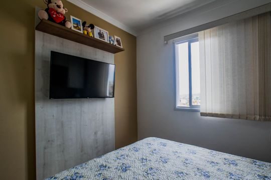 Quarto 2 de apartamento à venda com 2 quartos, 52m² em Vila Curuçá, Santo André