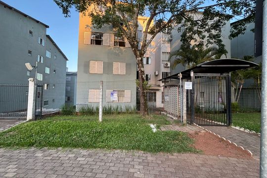 Fachada com placa instalada em 18/12/2025 - KEFI -17 de apartamento à venda com 2 quartos, 48m² em Rondônia, Novo Hamburgo
