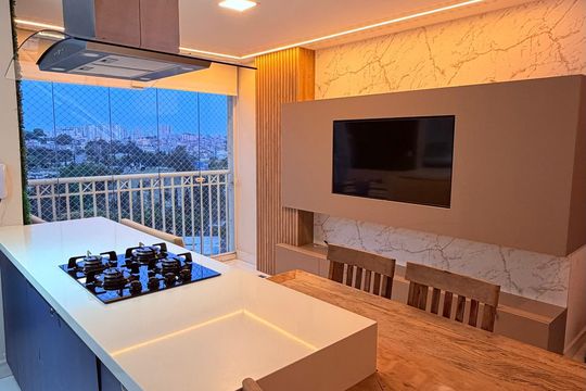 Cozinha de apartamento à venda com 2 quartos, 130m² em Jardim Sao Caetano, São Caetano do Sul