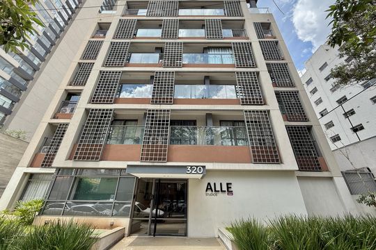 Fachada  de kitnet/studio para alugar com 1 quarto, 26m² em Campo Belo, São Paulo