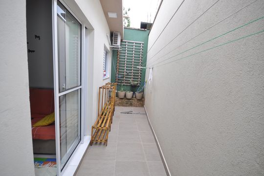 Varanda da Sala de casa para alugar com 1 quarto, 25m² em Vila Irmaos Arnoni, São Paulo