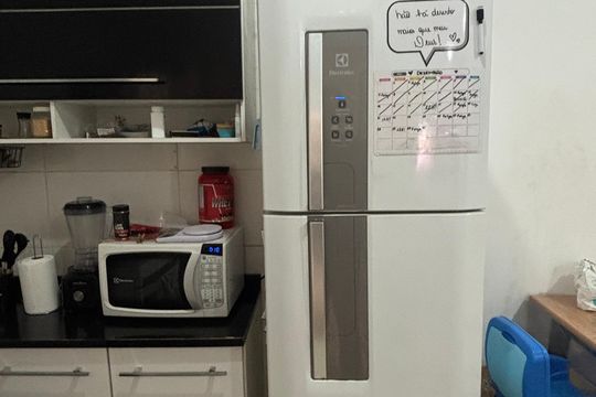 Cozinha de apartamento à venda com 2 quartos, 54m² em Vila Camilópolis, Santo André