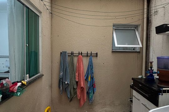 Área de Serviço de apartamento à venda com 2 quartos, 54m² em Vila Camilópolis, Santo André
